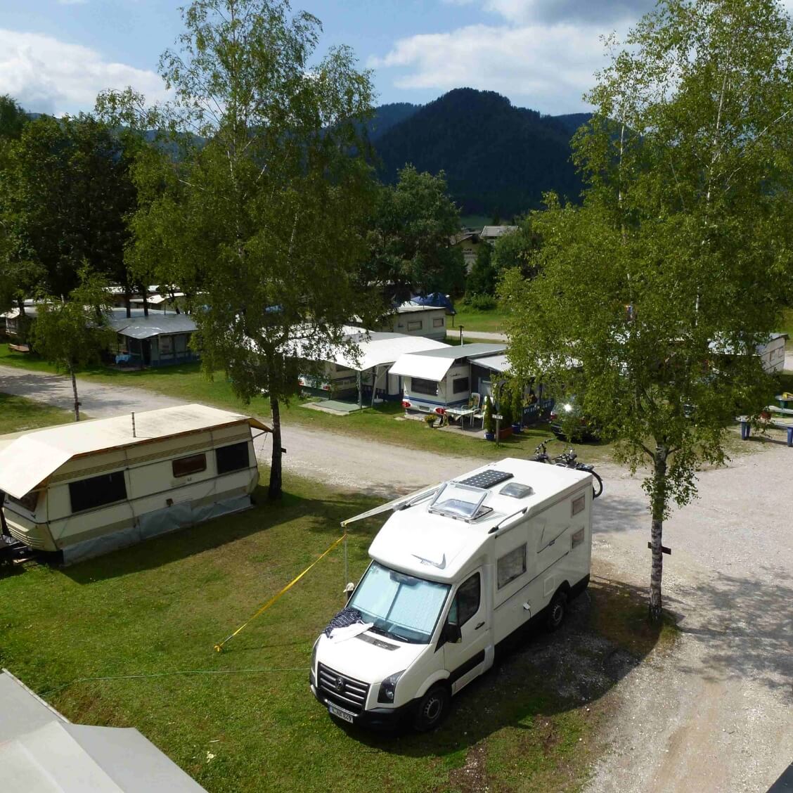Camping-Steinplatte Stellplätze Standard. Camping Kitzbühel, Campingplatz Tirol. Campingplätze Österreich